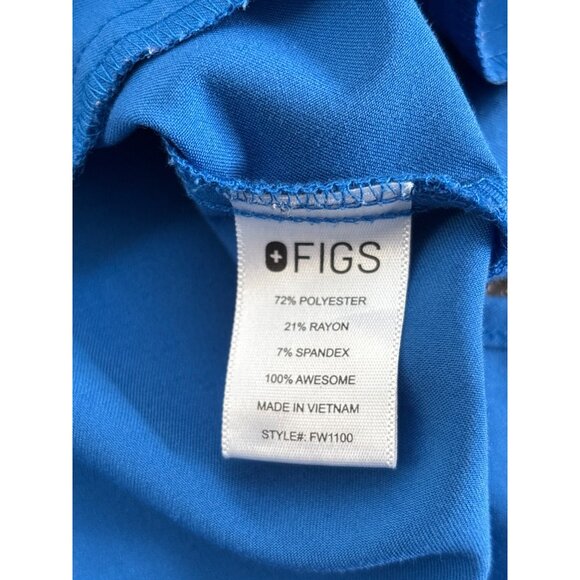 Figs Women's Casma Three-Pocket Scrub Top Royal Blue M - Picture 6 of 8